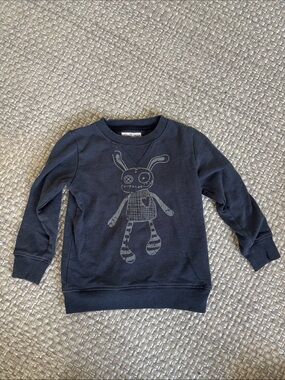 Kids Navy Bunny Graphic Sweatshirt - Unbranded